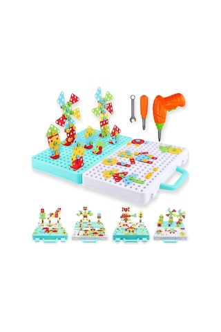 Birlik Oyuncak 3D Yaratıcı 340 Parça Matkaplı Tamir Seti URT014-0