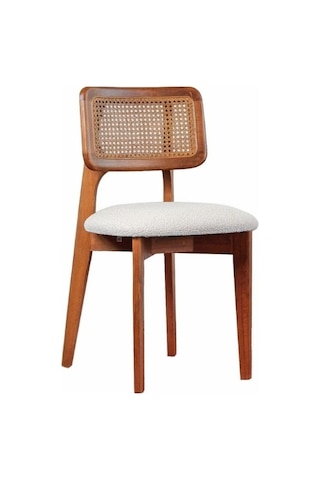 Zeus Hazeranlı Ahşap Bohem Sandalye Ceviz