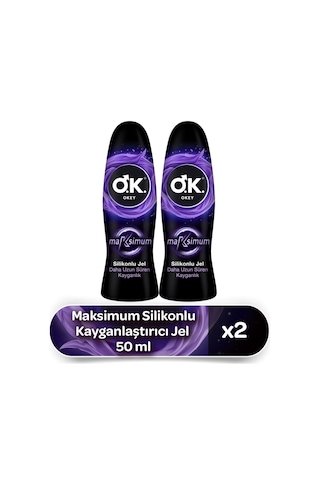 Okey Maximum Silikonlu Kayganlaştırıcı Jel 2 x 50 ML