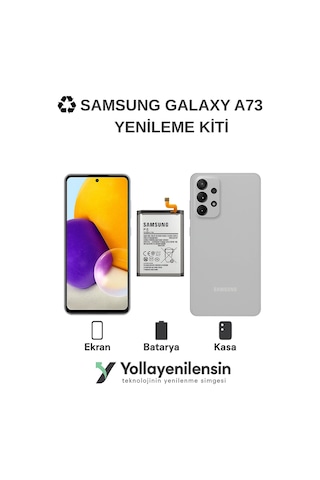 Samsung Galaxy A73 Kiti Ekran + Batarya + Arka Kasa Model Uyumlu, Yüksek Kalite Parçala Samsung Galaxy A73 Kiti Ekran + Batarya + Arka Kasa Model Uyumlu, Yüksek Kalite Parçala