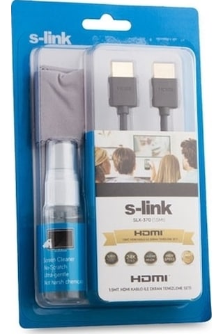 S-Link Slx-370 1,5mt HDMI Kablo +Temizleme Sprey + Micro Fiber 1.