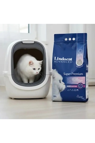 Lindocat Super Premium Extra Güçlü Topaklanan Pudra Kokulu Kedi Kumu 10l
