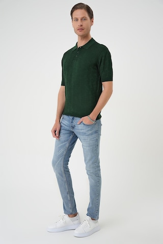 Efor Comfort Fit Polo Yaka Pamuklu Kısa Kol Casual Yeşil Triko Tişört Tr 880 Yeşil