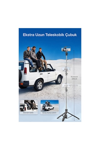 Büro Ev Ofis Cep Telefonu İçin Bt Kablosuz Selfie Çubuğu