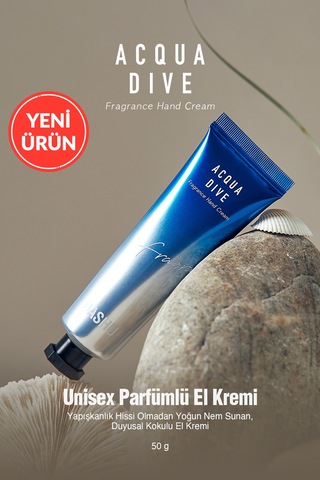 Nemlendirici, Hafif Dokulu Unisex Parfümlü El Kremi Dashu Acqua Dive Perfume Hand Cream