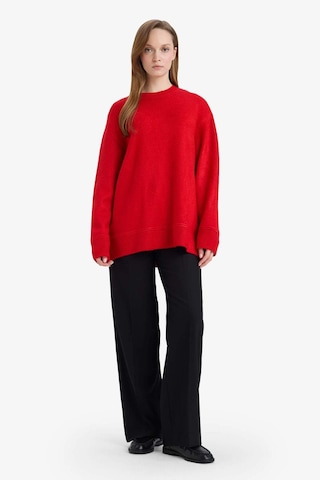 Defacto Loose Fit Bisiklet Yaka Triko Kazak Tunik G7239ax25cwrd328 Kırmızı-rd328