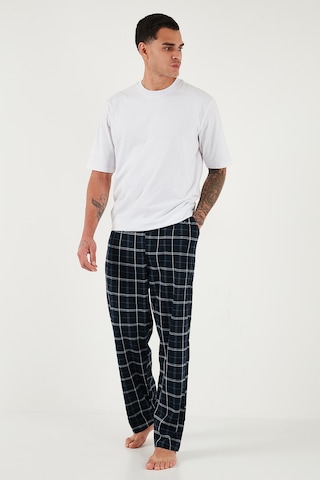 Buratti Pamuklu Regular Fit Normal Bel Düz Paça Cepli 2'Li Paket Erkek Pijama Altı 6574003S2 Lacivert-Lacivert