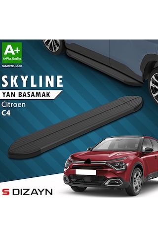 S-dizayn Citroen C4 3 Skyline Siyah Yan Basamak 183 Cm 2021 Üzeri A+ Kalite