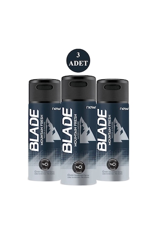 3 Adet Mountain Fresh Erkek Deodorant 150ml Leke Bırakmaz