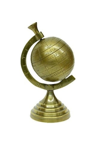 Yerküre Dünya Antik Bronz Renk 5''