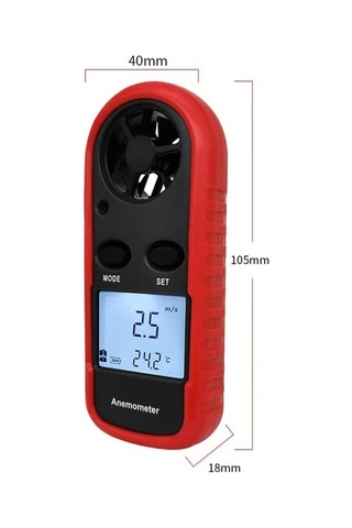 Wt816 Dijital Anemometre Hava Akım Ölçer, Mavi