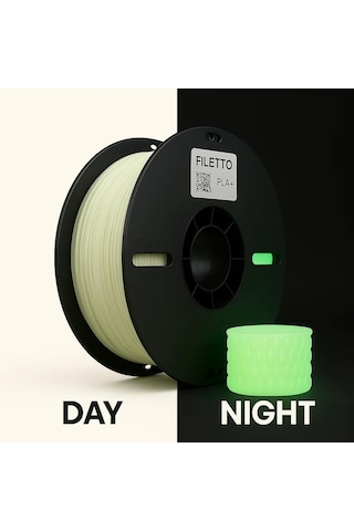 Filetto Pla+ Filament 1.75mm 1 Kg - Glow Yeşil