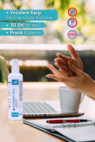 Actohand Etoh 250 Ml El Ve Cilt Antiseptiği - Etanol 80 % V/v