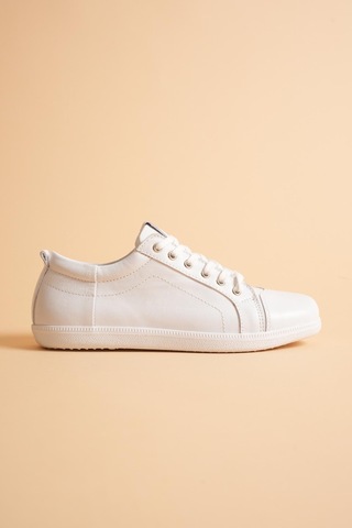 Analin Shoes Kadın Hakiki Deri Casual Spor Ayakkabı Beyaz