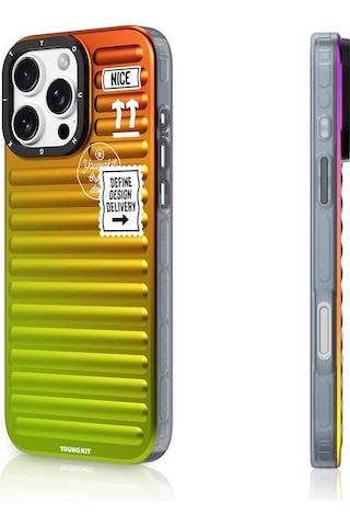 Apple iPhone 16 Pro Max Uyumlu Kılıf Youngkit The Secret Color Serisi Kapak Turuncu