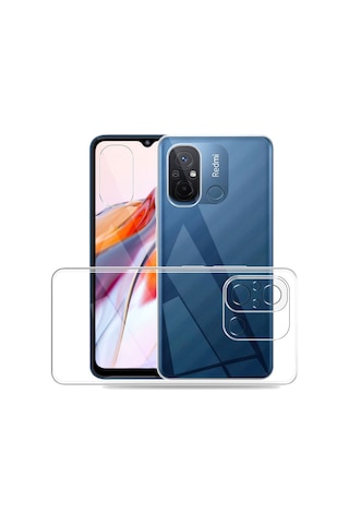 Logis Redmi 12c Kılıf Süper Silikon Şeffaf Şeffaf