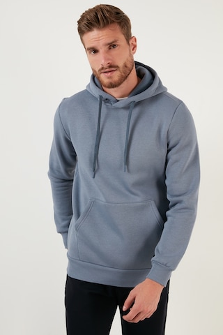 Buratti Regular Fit Kapüşonlu Kanguru Cepli Içi Tüylü Yumuşak Şardonlu Erkek Sweat 5905281 Koyu Gri