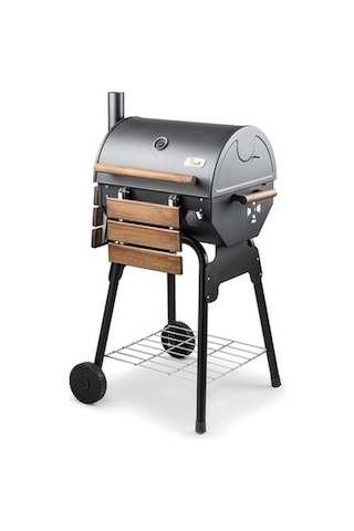 Grillord 50 Kömürlü Barbekü 1 Adet Döküm Izgaralı + Hediye Seti Siyah