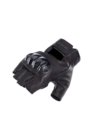 Motosiklet Yarım Parmak Eldiven %100 Deri Karbon Tarak Koruma