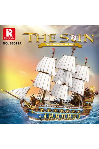 Reobrix 66011 Kraliyet Filosu Gemisi Yaratıcı Yapı Blok Seti Building Blocks The Royal Fleet The Sun - 2830 Parça