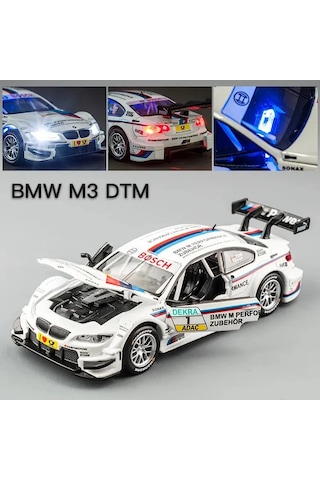 1:24 Ölçekli Bmw Gt Yaray Arorasi Modeli: Detayli Diecast Metal, Açılabilir Dtm Beyaz