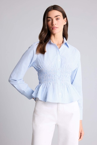 Defacto Fıtted Çizgili Poplin Gömlek H0347ax26spbe306 Mavi-be306