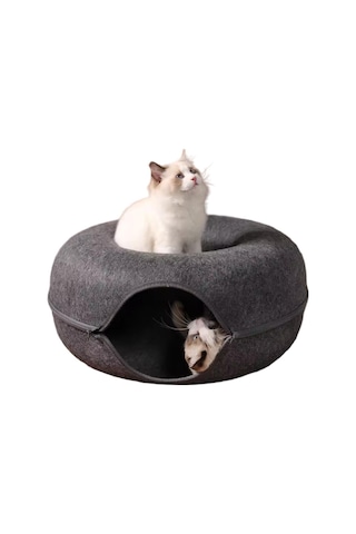Donot Keçe Kedi Tünel Yatağı 60x28cm