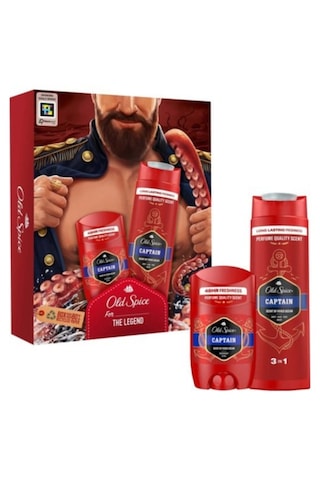 Old Spice Captain Deo Stick 50ml Duş Jeli 250ml Sandal Ağacı