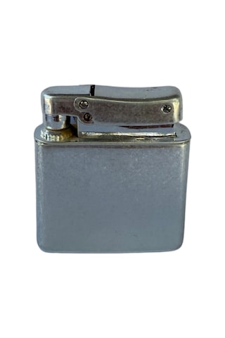 Promise Tek Alevli Fırçalı Gümüş Metal Benzinli Çakmak