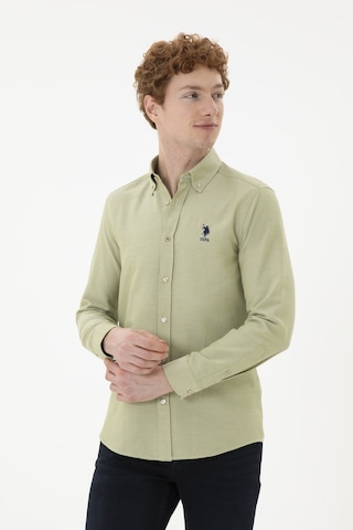 U.s. Polo Assn. Erkek Açık Haki Gömlek Basic 50287805-vr183 Açık Haki