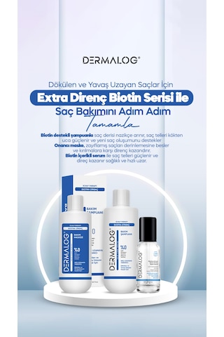 Dermalog Dökülen Ve Yavaş Uzayan Saçlar Için Ekstra Direnç Saç Bakım Seti 3 Lü
