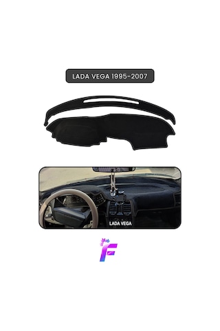 Lada Vega 1995-2007 Uyumlu Torpido,panel Örtüsü Hızlı Ve Kolay Montaj Kaymaz Tasarım Td24 Siyah