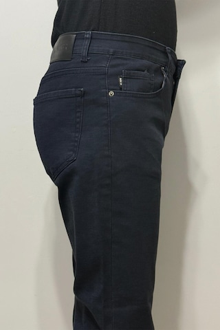 Hacker Denim Hacker Dmctekstil Erkek Lacivert Y 986 Yüksek Bel Rahat Kesim Boru Paça Jean Pantolon