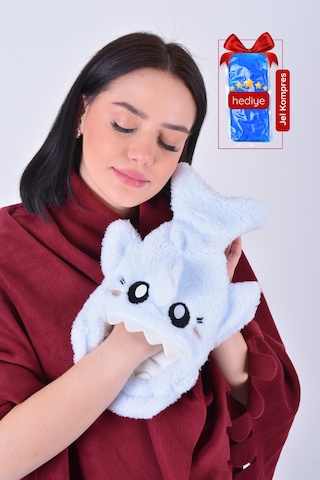 Shark Desenli Mavi Su Torbası Kılıfı Yumuşak