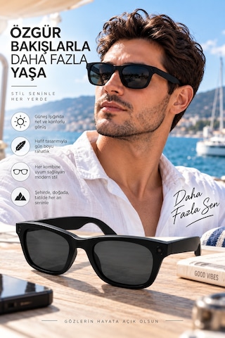 Kameralı Akıllı Güneş Gözlüğü Smart Glasses Anı Kaydetme