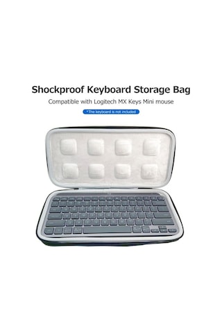 Pazly Kablosuz Bt Klavye Kılıfı, Aşınma Ve Darbe Dayanıklı, Logitech Mx Keys Mini Uyumlu Saklama Çantası Siyah
