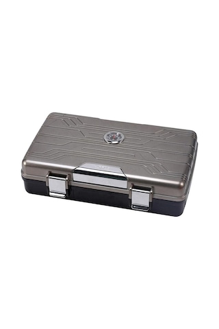Silver Match Seyahat Tipi Puro Kutusu Humidor Metalik Gri 10's