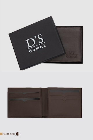 D's Damat Ds Damat Kahverengi Kutulu Hakiki Deri Cüzdan 2H1119ST134 Kahverengi