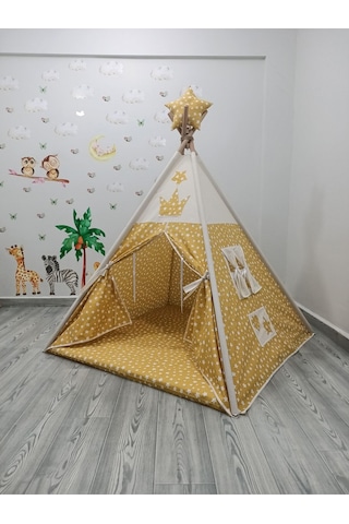 Kızılderili Oyun Çadırı Yıldız Rüyası Sarı