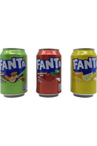 Fanta Limon - Tropik Meyve - Çilek & Kivi Aromalı Gazlı İçecek 3'lü Set