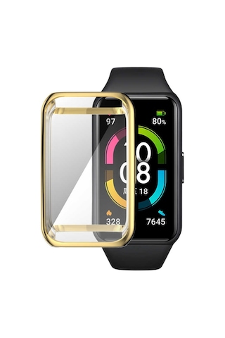 Huawei Band 6 Mkst Watch Gard 09 Koruyucu Silikon - Gri
