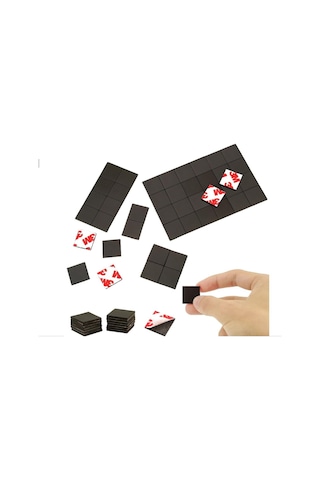 500 Parça 3m Yapışkanlı Etiket Magnet Tabaka Mıknatıs - 15x15 Mm