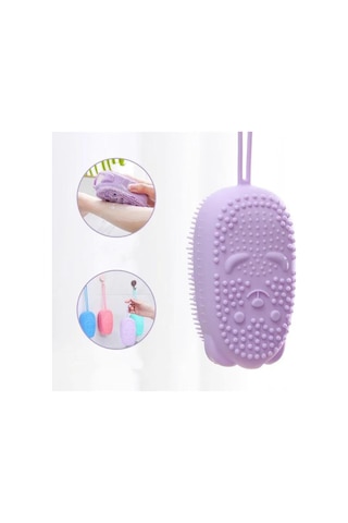 Silikon Vücut Scrubber Yumuşak Köpük Banyo Fırçası Duş Peeling Sünger Masaj Cilt Temizleyici Temizleme Pedi Banyo Aksesuarı