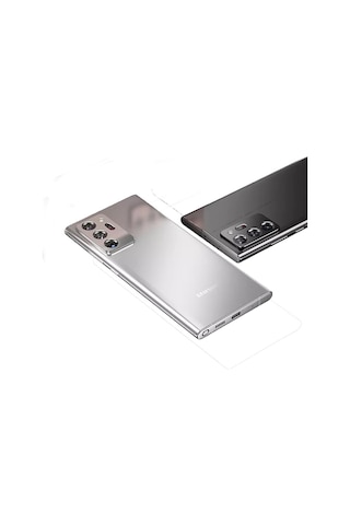 Samsung Uyumlu Galaxy Note 20 Ultra 3D Metal Kamera Lens Koruyucu Gümüş