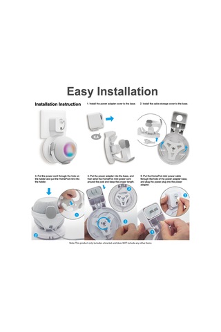 Youmex Homepod Mini Duvar Tutucu, Akıllı Ev Hoparlör Aksesuarı, Elektrik Kablosu Yönetimi, Boşluk Tasarrufu, Abs Malzeme, Beyaz Renk