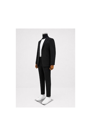 Suit Aydın İtalyan Kesim Spor Takım Elbise Spor Jogger Takım Elbise Jakarlı Kumaş Siyah