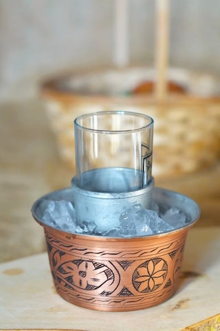 Bakır Ehlikeyf Oyma Nakışlı Mat Bakır Renk