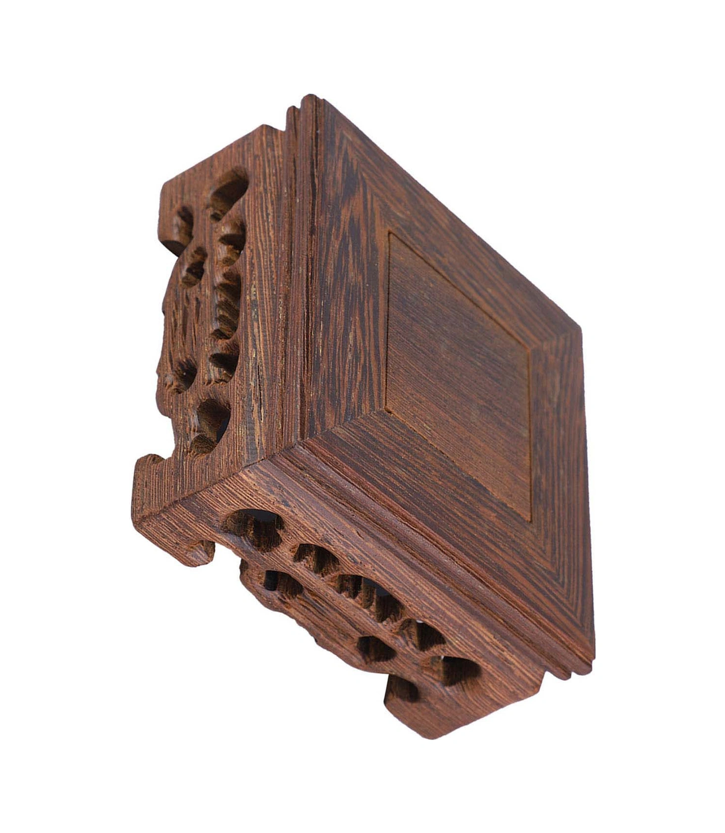 Konesam Ahşap Retro Masaüstü Dekorasyon Tabanı - Vazalar, Fincanlar, Pencereler İçin Pratik Taşınabilir 10x10x3.7 Cm