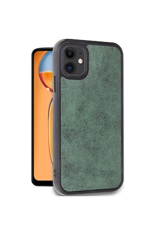 Newface - 725 - Apple iPhone Uyumlu 11 Kılıf Aras Deri Kapak - - Csmo-tex - Koyu Yeşil