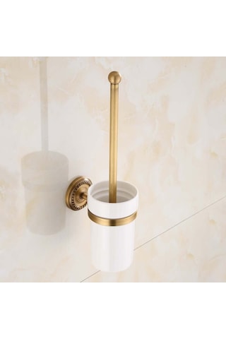 Fause Askılı Tuvalet Fırçası Vintage Antik Pirinç